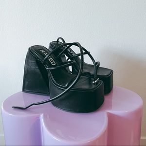 Naked Wolfe Angel Heels in black size 6